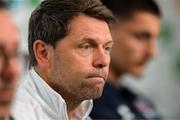 9 June 2025; Head coach Luc Holtz during a Luxembourg press conference at the Stade de Luxembourg in Luxembourg. Photo by Stephen McCarthy/Sportsfile
