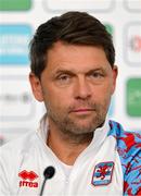 9 June 2025; Head coach Luc Holtz during a Luxembourg press conference at the Stade de Luxembourg in Luxembourg. Photo by Stephen McCarthy/Sportsfile