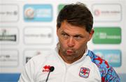 9 June 2025; Head coach Luc Holtz during a Luxembourg press conference at the Stade de Luxembourg in Luxembourg. Photo by Stephen McCarthy/Sportsfile