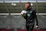 9 June 2025; Athletic therapist Sam Rice during a Republic of Ireland training session at the Stade de Luxembourg in Luxembourg. Photo by Stephen McCarthy/Sportsfile
