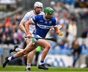 8 June 2025; Mark Dowling of Laois in action against Richy Hogan of Kildare during the Joe McDonagh Cup final match between Kildare and Laois at Croke Park in Dublin. Photo by Ray McManus/Sportsfile