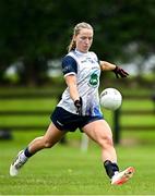 8 June 2025; Bríd McMaugh of Waterford converts a free during the TG4 All-Ireland Senior Championship match between Waterford and Dublin at Dungarvan GAA Club in Dungarvan, Waterford. Photo by Seb Daly/Sportsfile
