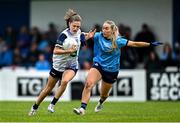 8 June 2025; Katie Murray of Waterford in action against Aoife Curran of Dublin during the TG4 All-Ireland Senior Championship match between Waterford and Dublin at Dungarvan GAA Club in Dungarvan, Waterford. Photo by Seb Daly/Sportsfile