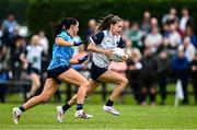 8 June 2025; Emma Murray of Waterford in action against Sinéad Goldrick of Dublin during the TG4 All-Ireland Senior Championship match between Waterford and Dublin at Dungarvan GAA Club in Dungarvan, Waterford. Photo by Seb Daly/Sportsfile