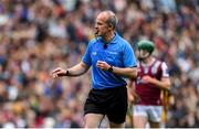 8 June 2025; Referee Johnny Murphy during the Leinster GAA Senior Hurling Championship final match between Kilkenny and Galway at Croke Park in Dublin. Photo by Ramsey Cardy/Sportsfile