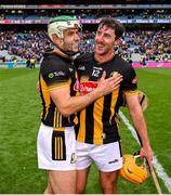 8 June 2025; Paddy Deegan, left, and Billy Ryan of Kilkenny after the Leinster GAA Senior Hurling Championship final match between Kilkenny and Galway at Croke Park in Dublin. Photo by Ramsey Cardy/Sportsfile
