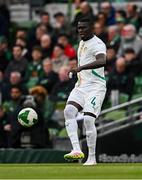 6 June 2025; Abdoulaye Seck of Senegal during the international friendly match between Republic of Ireland and Senegal at the Aviva Stadium in Dublin. Photo by Ben McShane/Sportsfile