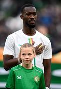 6 June 2025; Abdallah Sima of Senegal before the international friendly match between Republic of Ireland and Senegal at the Aviva Stadium in Dublin. Photo by Ben McShane/Sportsfile