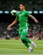 6 June 2025; Adam Idah of Republic of Ireland during the international friendly match between Republic of Ireland and Senegal at the Aviva Stadium in Dublin. Photo by Ben McShane/Sportsfile