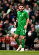 6 June 2025; Ryan Manning of Republic of Ireland during the international friendly match between Republic of Ireland and Senegal at the Aviva Stadium in Dublin. Photo by Ben McShane/Sportsfile