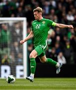6 June 2025; Nathan Collins of Republic of Ireland during the international friendly match between Republic of Ireland and Senegal at the Aviva Stadium in Dublin. Photo by Ben McShane/Sportsfile