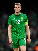 6 June 2025; Nathan Collins of Republic of Ireland during the international friendly match between Republic of Ireland and Senegal at the Aviva Stadium in Dublin. Photo by Ben McShane/Sportsfile