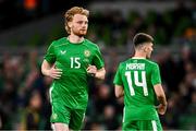 6 June 2025; Liam Scales of Republic of Ireland during the international friendly match between Republic of Ireland and Senegal at the Aviva Stadium in Dublin. Photo by Ben McShane/Sportsfile