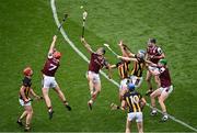 8 June 2025; Seán Linnane of Galway, centre, during the Leinster GAA Senior Hurling Championship final match between Kilkenny and Galway at Croke Park in Dublin. Photo by Piaras Ó Mídheach/Sportsfile
