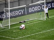 8 June 2025; Galway goalkeeper Eanna Murphy awaits medical attention for an injury during the Leinster GAA Senior Hurling Championship final match between Kilkenny and Galway at Croke Park in Dublin. Photo by Piaras Ó Mídheach/Sportsfile