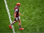 8 June 2025; Conor Whelan of Galway after breaking his hurl during the Leinster GAA Senior Hurling Championship final match between Kilkenny and Galway at Croke Park in Dublin. Photo by Piaras Ó Mídheach/Sportsfile