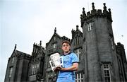 10 June 2025; Darragh Gray of Dublin poses for a portrait with the Liam MacCarthy cup during the national launch of the GAA Hurling All-Ireland Senior Championship Series at Kinnitty Castle in Offaly. Photo by Brendan Moran/Sportsfile