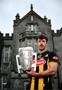 10 June 2025; Billy Ryan of Kilkenny poses for a portrait with the Liam MacCarthy cup during the national launch of the GAA Hurling All-Ireland Senior Championship Series at Kinnitty Castle in Offaly. Photo by Brendan Moran/Sportsfile