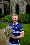 10 June 2025; Podge Delaney of Laois poses for a portrait with the Liam MacCarthy cup during the national launch of the GAA Hurling All-Ireland Senior Championship Series at Kinnitty Castle in Offaly. Photo by Brendan Moran/Sportsfile