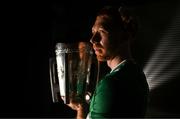 10 June 2025; Cian Lynch of Limerick poses for a portrait with the Liam MacCarthy cup at the national launch of the GAA Hurling All-Ireland Senior Championship Series at Kinnitty Castle, Offaly. Photo by Brendan Moran/Sportsfile