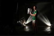 10 June 2025; Cian Lynch of Limerick poses for a portrait with the Liam MacCarthy cup at the national launch of the GAA Hurling All-Ireland Senior Championship Series at Kinnitty Castle, Offaly. Photo by Brendan Moran/Sportsfile