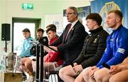 10 June 2025; Uachtarán Chumann Lúthchleas Gael Jarlath Burns speaking at the national launch of the GAA Hurling All-Ireland Senior Championship Series at the Faithful Fields in Kilcormac, Offaly. Photo by Brendan Moran/Sportsfile