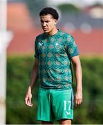 10 June 2025; Gabriel Otegbayo of Republic of Ireland before the U21 international friendly match between Qatar and Republic of Ireland at Gradski Stadion in Zagreb, Croatia. Photo by Gerry Scully/Sportsfile