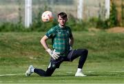 10 June 2025; Goalkeeper Andrew Wogan of Republic of Ireland before the U21 international friendly match between Qatar and Republic of Ireland at Gradski Stadion in Zagreb, Croatia. Photo by Gerry Scully/Sportsfile