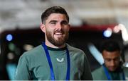 10 June 2025; Ryan Manning of Republic of Ireland arrives before the international friendly match between Luxembourg and Republic of Ireland at Stade de Luxembourg in Luxembourg. Photo by Stephen McCarthy/Sportsfile