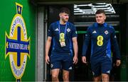 10 June 2025; Lee Bonis and Ronan Hale of Northern Ireland before the International Friendly match between Northern Ireland and Iceland at Clearer Twist National Football Stadium at Windsor Park in Belfast. Photo by Ramsey Cardy/Sportsfile