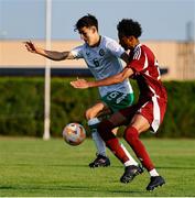 10 June 2025; Jad Hakiki of Republic of Ireland in action during the U21 international friendly match between Qatar and Republic of Ireland at Gradski Stadion in Zagreb, Croatia. Photo by Gerry Scully/Sportsfile