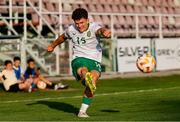 10 June 2025; Jacob Devaney of Republic of Ireland in action during the U21 international friendly match between Qatar and Republic of Ireland at Gradski Stadion in Zagreb, Croatia. Photo by Gerry Scully/Sportsfile