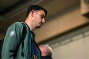 10 June 2025; Republic of Ireland goalkeeper Max O'Leary arrives before the international friendly match between Luxembourg and Republic of Ireland at Stade de Luxembourg in Luxembourg. Photo by Stephen McCarthy/Sportsfile