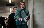 10 June 2025; Evan Ferguson of Republic of Ireland arrives before the international friendly match between Luxembourg and Republic of Ireland at Stade de Luxembourg in Luxembourg. Photo by Stephen McCarthy/Sportsfile