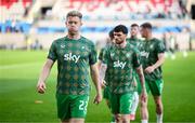 10 June 2025; Nathan Collins of Republic of Ireland before the international friendly match between Luxembourg and Republic of Ireland at Stade de Luxembourg in Luxembourg. Photo by Stephen McCarthy/Sportsfile