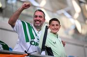 10 June 2025; Republic of Ireland supporters before the international friendly match between Luxembourg and Republic of Ireland at Stade de Luxembourg in Luxembourg. Photo by Stephen McCarthy/Sportsfile