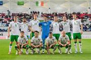 10 June 2025; The Republic of Ireland team, back row, from left, Evan Ferguson, Troy Parrott, Nathan Collins, goalkeeper Max O'Leary, Dara O'Shea, Killian Phillips and Jake O'Brien, with front row, from left, Kasey McAteer, Robbie Brady, Jason Knight and Will Smallbone before the international friendly match between Luxembourg and Republic of Ireland at Stade de Luxembourg in Luxembourg. Photo by Stephen McCarthy/Sportsfile