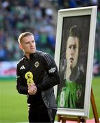 10 June 2025; Former Northern Ireland player Steven Davis before the International Friendly match between Northern Ireland and Iceland at Clearer Twist National Football Stadium at Windsor Park in Belfast. Photo by Ramsey Cardy/Sportsfile