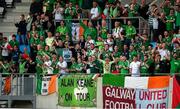 10 June 2025; Republic of Ireland supporters before the international friendly match between Luxembourg and Republic of Ireland at Stade de Luxembourg in Luxembourg. Photo by Stephen McCarthy/Sportsfile
