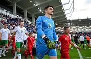 10 June 2025; Republic of Ireland goalkeeper Max O'Leary before the international friendly match between Luxembourg and Republic of Ireland at Stade de Luxembourg in Luxembourg. Photo by Stephen McCarthy/Sportsfile