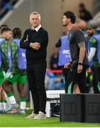 10 June 2025; Republic of Ireland head coach Heimir Hallgrimsson, left, and assistant coach Paddy McCarthy during the international friendly match between Luxembourg and Republic of Ireland at Stade de Luxembourg in Luxembourg. Photo by Stephen McCarthy/Sportsfile