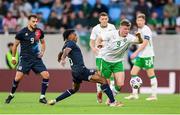 10 June 2025; Evan Ferguson of Republic of Ireland is tackled by Leandro Barreiro of Luxembourg during the international friendly match between Luxembourg and Republic of Ireland at Stade de Luxembourg in Luxembourg. Photo by Stephen McCarthy/Sportsfile