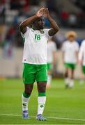 10 June 2025; Festy Ebosele of Republic of Ireland after the international friendly match between Luxembourg and Republic of Ireland at Stade de Luxembourg in Luxembourg. Photo by Stephen McCarthy/Sportsfile