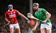 7 June 2025; Diarmaid Byrnes of Limerick during the Munster GAA Hurling Senior Championship final match between Limerick and Cork at TUS Gaelic Grounds in Limerick. Photo by Piaras Ó Mídheach/Sportsfile