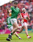 7 June 2025; Diarmaid Byrnes of Limerick during the Munster GAA Hurling Senior Championship final match between Limerick and Cork at TUS Gaelic Grounds in Limerick. Photo by Piaras Ó Mídheach/Sportsfile