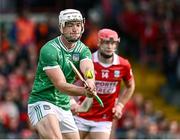 7 June 2025; Kyle Hayes of Limerick in action against Alan Connolly of Cork during the Munster GAA Hurling Senior Championship final match between Limerick and Cork at TUS Gaelic Grounds in Limerick. Photo by Piaras Ó Mídheach/Sportsfile