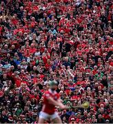 7 June 2025; A general view of spectators as Séamus Harnedy of Cork makes a pass during the Munster GAA Hurling Senior Championship final match between Limerick and Cork at TUS Gaelic Grounds in Limerick. Photo by Piaras Ó Mídheach/Sportsfile