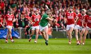 7 June 2025; Darragh O'Donovan of Limerick scores a point during the Munster GAA Hurling Senior Championship final match between Limerick and Cork at TUS Gaelic Grounds in Limerick. Photo by Piaras Ó Mídheach/Sportsfile