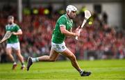 7 June 2025; Aaron Gillane of Limerick during the Munster GAA Hurling Senior Championship final match between Limerick and Cork at TUS Gaelic Grounds in Limerick. Photo by Piaras Ó Mídheach/Sportsfile