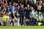 7 June 2025; Thomas Walsh acting as fourth offical after he was substituted as referee due to injury in extra-time during the Munster GAA Hurling Senior Championship final match between Limerick and Cork at TUS Gaelic Grounds in Limerick. Photo by Piaras Ó Mídheach/Sportsfile
